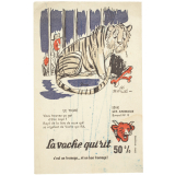 Buvard publicitaire. La vache qui rit. Le Tigre. 
