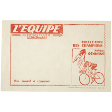 Buvard publicitaire. L'Équipe. Raphael Geminiani.