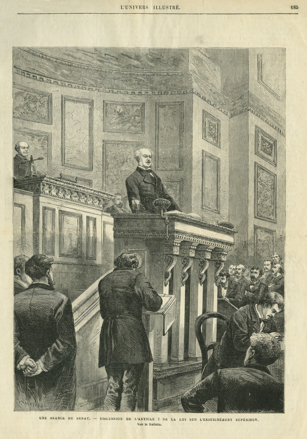 Une séance au Sénat. Discussion de l'article 7 de la loi sur l'enseignement supérieur