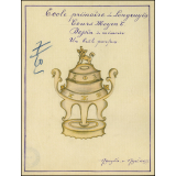 Cochinchine/Dessin de mémoire : un brûle-parfum.