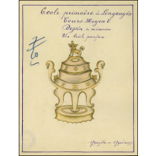 Cochinchine/Dessin de mémoire : un brûle-parfum.
