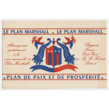 Buvard publicitaire. Le Plan Marshall. Plan de Paix et de Prospérité.