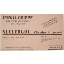 Buvard publicitaire. Nuclergol Vitamine C granulé.
