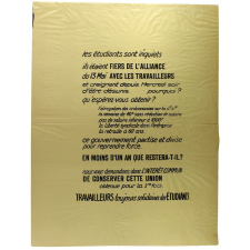 Travailleurs toujours solidaires des étudiants.