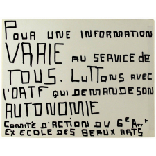 Pour une information vraie au service de tous luttons avec l'ORTF.