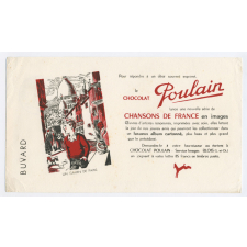Buvard publicitaire. Chocolat Poulain. Un gamin de Paris.