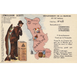 Émulsion Scott - Débilité générale, croissance, dentition, bronchite, rachitisme - Département de la Manche - 431.367 habitants - Chef-Lieu : St-Lô - Sous-préfectures : Cherbourg, Coutances, Avranches.
