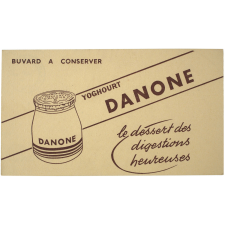 Buvard publicitaire. Yoghourt Danone.