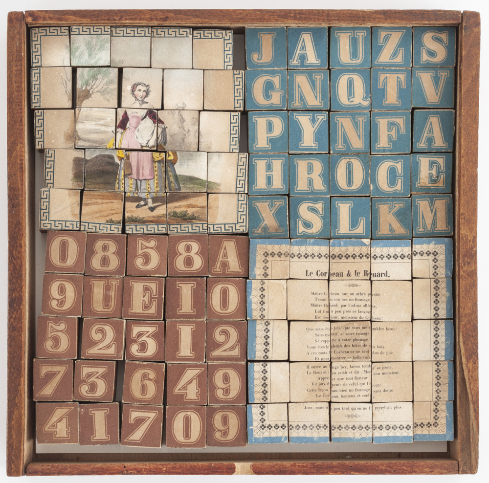Jeu de cubes alphabétiques. 