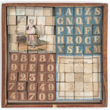 Jeu de cubes alphabétiques. 