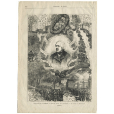 Funérailles de Jules Michelet. Départ du cortège de la rue d'Assas. Le cimetière du Père-Lachaise.
