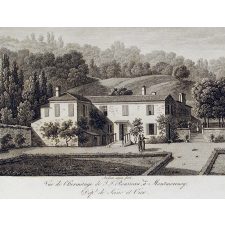 Vue de l'Hermitage de J. J. Rousseau à Montmorency, Dépt. de Seine et Oise.