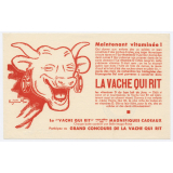 Buvard publicitaire. La vache qui rit. Maintenant vitaminée.