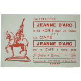 Buvard publicitaire. Café Jeanne d'Arc.
