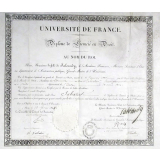 Diplôme de Licencié en Droit.