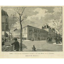 Les nouveaux établissements scolaires. Le Lycée Buffon, rue de Vaugirard. Paris.