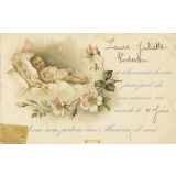 (Laure Juliette Podevin) a l'honneur de vous faire part de son arrivée au monde le (5 juin). Nous nous portons bien Maman et moi.