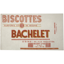 Buvard publicitaire. Biscottes Bachelet.