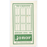 Buvard publicitaire. Moutarde Jonor. Table de multiplication.