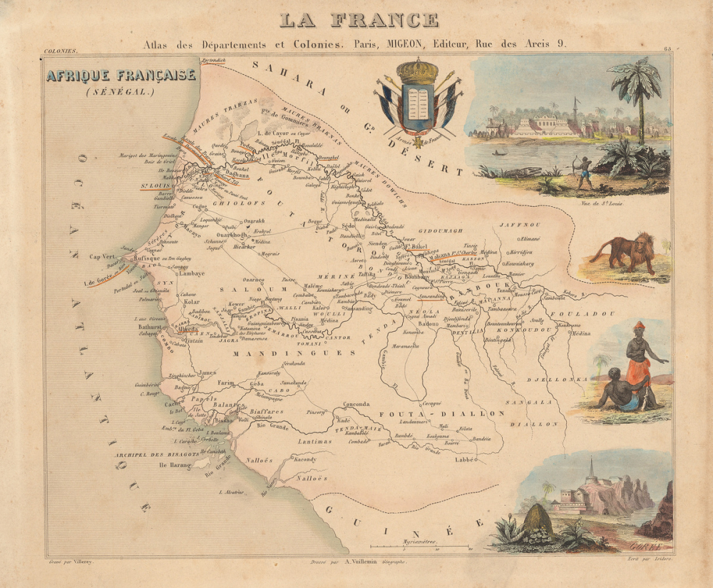 Carte de l'Afrique française (Sénégal). 
