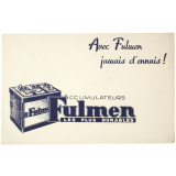 Buvard publicitaire. Accumulateurs Fulmen. 