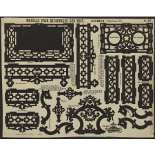 Modèles pour découpages sur bois. Encrier (Style XIII). N° 77.