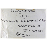 Jeudi 30 mai 16 h Scéance marionnettes.