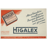 Buvard publicitaire. Higalex. 