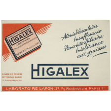 Buvard publicitaire. Higalex.