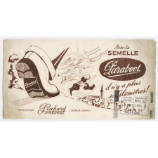 Buvard publicitaire. Semelle Paraboot. Petit Poucet.