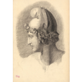 Tête sculptée au bonnet phygien. 