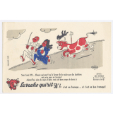 Buvard publicitaire. La vache qui rit. Duel au temps de Louis XIV. 