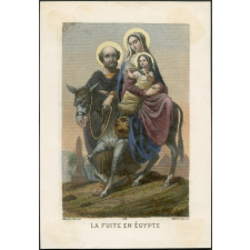 Image religieuse. La fuite en Egypte.