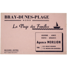 Buvard publicitaire. Bray-Dunes-Plage.