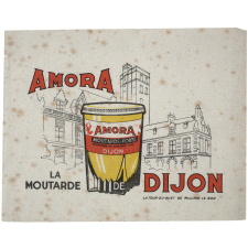 Buvard publicitaire. La moutarde Amora - Dijon.