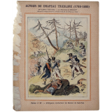 Voltigeurs combattant les bandes de Guérillas - Autour du Drapeau tricolore 1789-1889 - Cahier n°61.