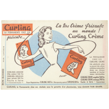 Buvard publicitaire. Curling - La permanente chez soi. 