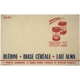 Buvard publicitaire. Jacquemaire. Blédine - Diase céréale - Lait Alma.