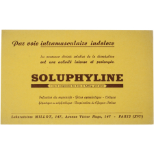 Buvard publicitaire. Soluphyline.