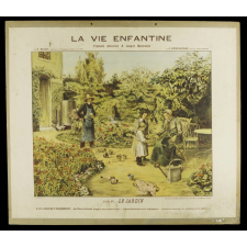Tableau mural. La vie enfantine. Série 4, Le jardin. 2, Au jardin d'agrément.