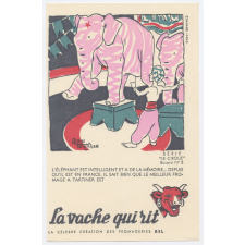 Buvard publicitaire. La vache qui rit. Éléphant. 