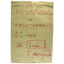 Réunion des enseignants 2° degré.