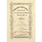 Ex-praemio . Association philotechnique. Cours gratuits en faveur des ouvriers, Année 1857-1858.