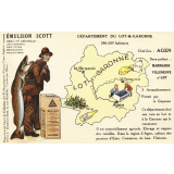 Émulsion Scott - Débilité générale, croissance, dentition, bronchite, rachitisme - Département du Lot-&-Garonne - 246.609 habitants - Chef-Lieu : Agen - Sous-préfectures : Marmande, Villeneuve-s/-Lot.