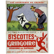 Buvard publicitaire. Biscottes Gringoire. Le plus malin des deux - n°3. 
