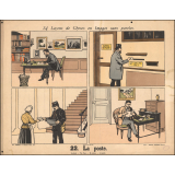 Tableaux muraux. 34 Leçons de Choses en Images sans paroles. 21- Le feu. 22- La poste.