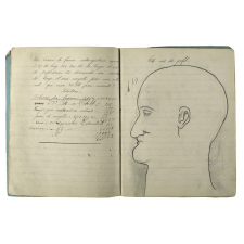 Cahier de compositions d'Ernestine Thomé, élève à l'école de filles du Mériot (Aube). 