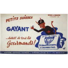 Buvard publicitaire. Petits Suisses Gayant.
