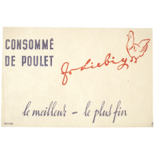 Buvard publicitaire. Consommé de poulet Liebig.