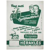 Buvard publicitaire. Benjamin. Héraklès. Vous aussi vous aurez votre cyclomoteur. 